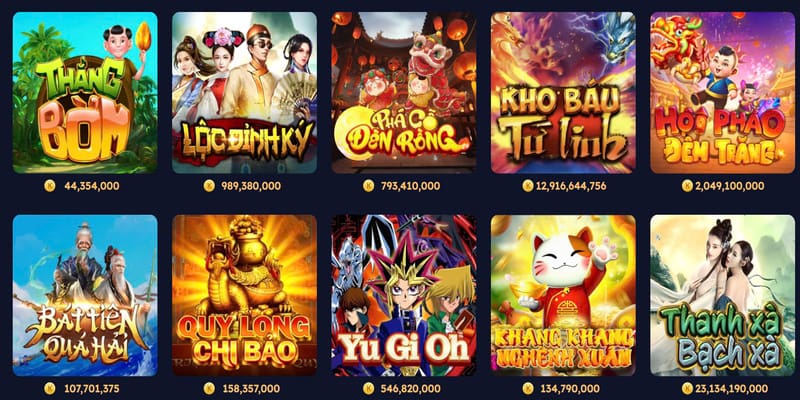 Giao diện sảnh cược slots đầy mê hoặc